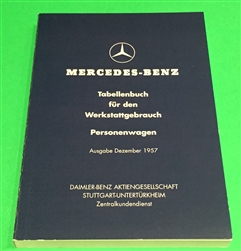 Mercedes Technical Data Book - 1957 GERMAN Edition, covers 105, 120 ...